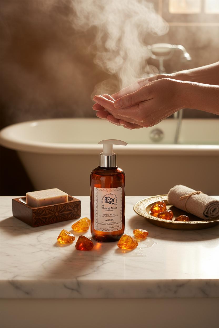 Sapone mani Ambra 250 ml - Chakra della Radice (1°) - Presenza