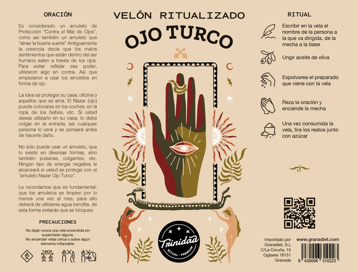 Candela rituale Occhio Turco | Per quando ti senti sempre sotto giudizio