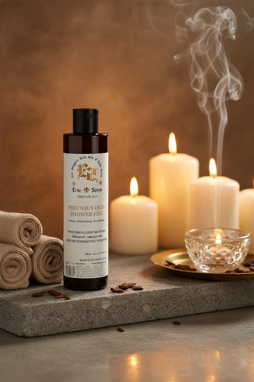 Bagnoschiuma Oud 200 ml - Chakra del Terzo Occhio (6°) - Introspezione, sicurezza e connessione profonda con sé stessi.