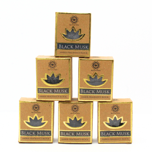 Mattoncino di Incenso Amber Black Musk – Sentirsi protetti, forti e radicati – Chakra della Radice (1°)