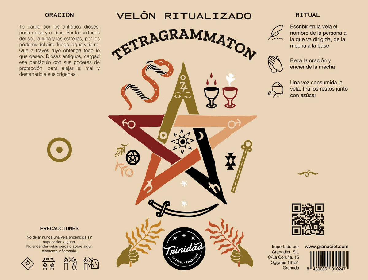 Candela rituale Tetragrammaton | Per quando lasci troppo spazio agli altri