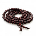 Mala Tibetano in Legno rosso – protezione, serenità, forza, gratitudine o cambiamento-108 Perle per Meditazione, Mantra ed Energia