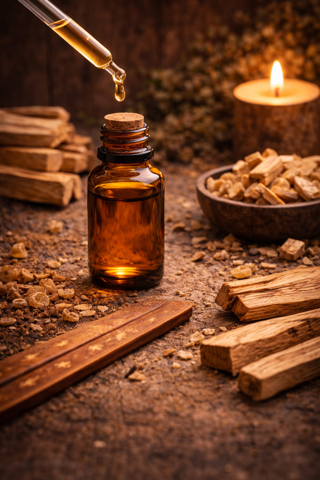 Olio essenziale Palo Santo 10 ml - Chakra della Corona (7°) - Pulizia energetica, rilascio emotivo, chiusura di cicli, rinnovamento